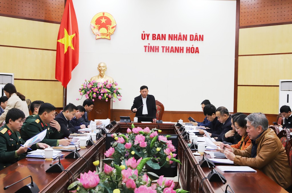 UBND tỉnh Thanh Hóa nghe báo cáo Đề án thành lập khu kinh tế cửa khẩu Quốc tế Na Mèo.