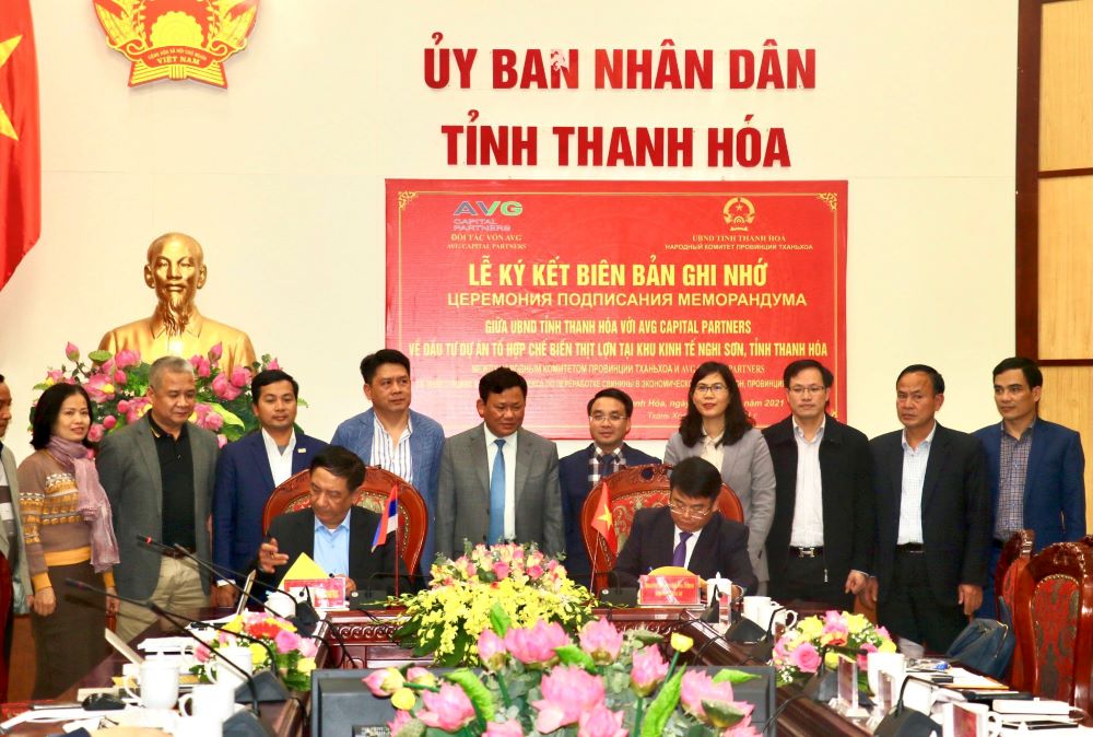 UBND tỉnh Thanh Hóa làm việc trực tuyến với Tập đoàn AVG Capital Partners về đầu tư Dự án tổ hợp chế biến thịt lợn.
