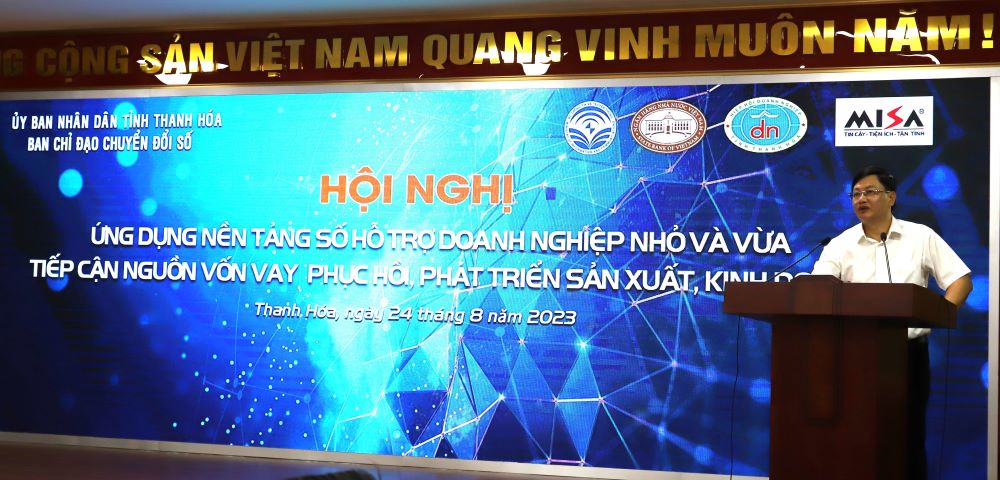 Hội nghị “Ứng dụng nền tảng số giúp doanh nghiệp vay vốn, phục hồi, phát triển sản xuất, kinh doanh”