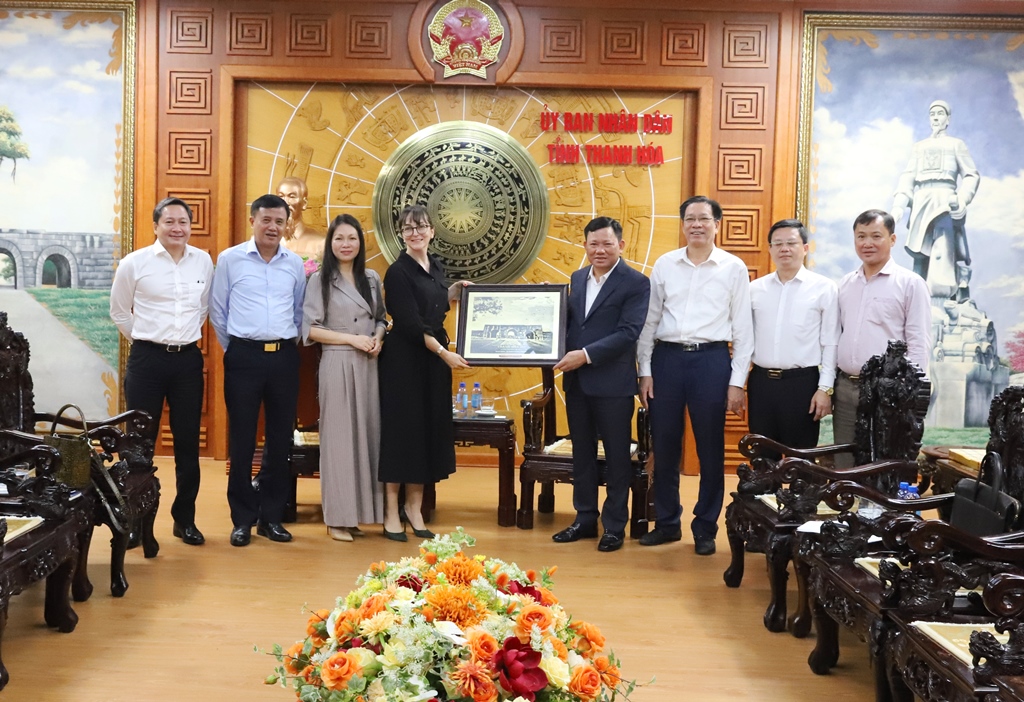 Phó Chủ tịch Thường trực UBND tỉnh Nguyễn Văn Thi tiếp xã giao Đoàn công tác của hãng tàu CMA - CGM Việt Nam