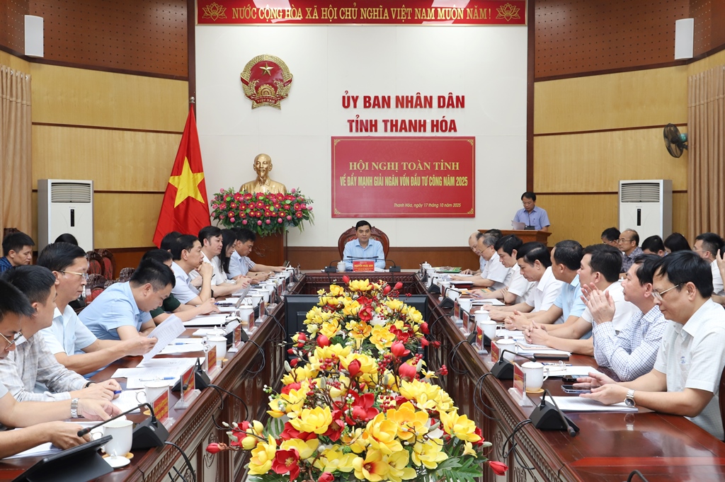 Hội nghị toàn tỉnh về đẩy mạnh giải ngân vốn đầu tư công năm 2025