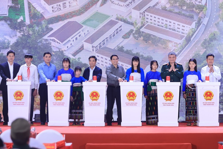 TỔNG THUẬT: Khởi công xây dựng các trường phổ thông nội trú tại các xã biên giới đất liền