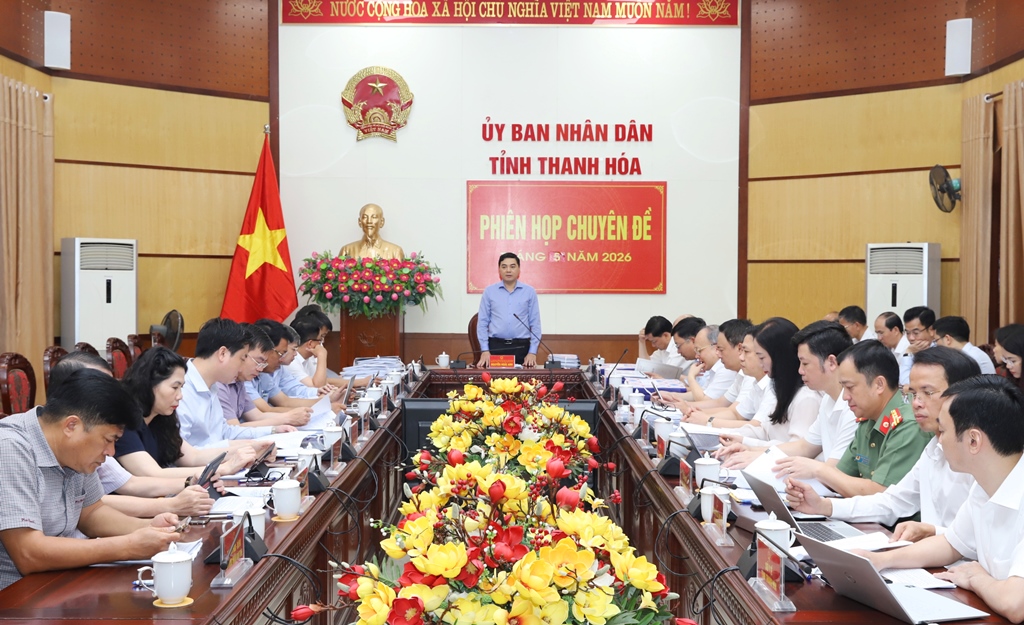 UBND tỉnh họp phiên họp chuyên đề tháng 5 năm 2026