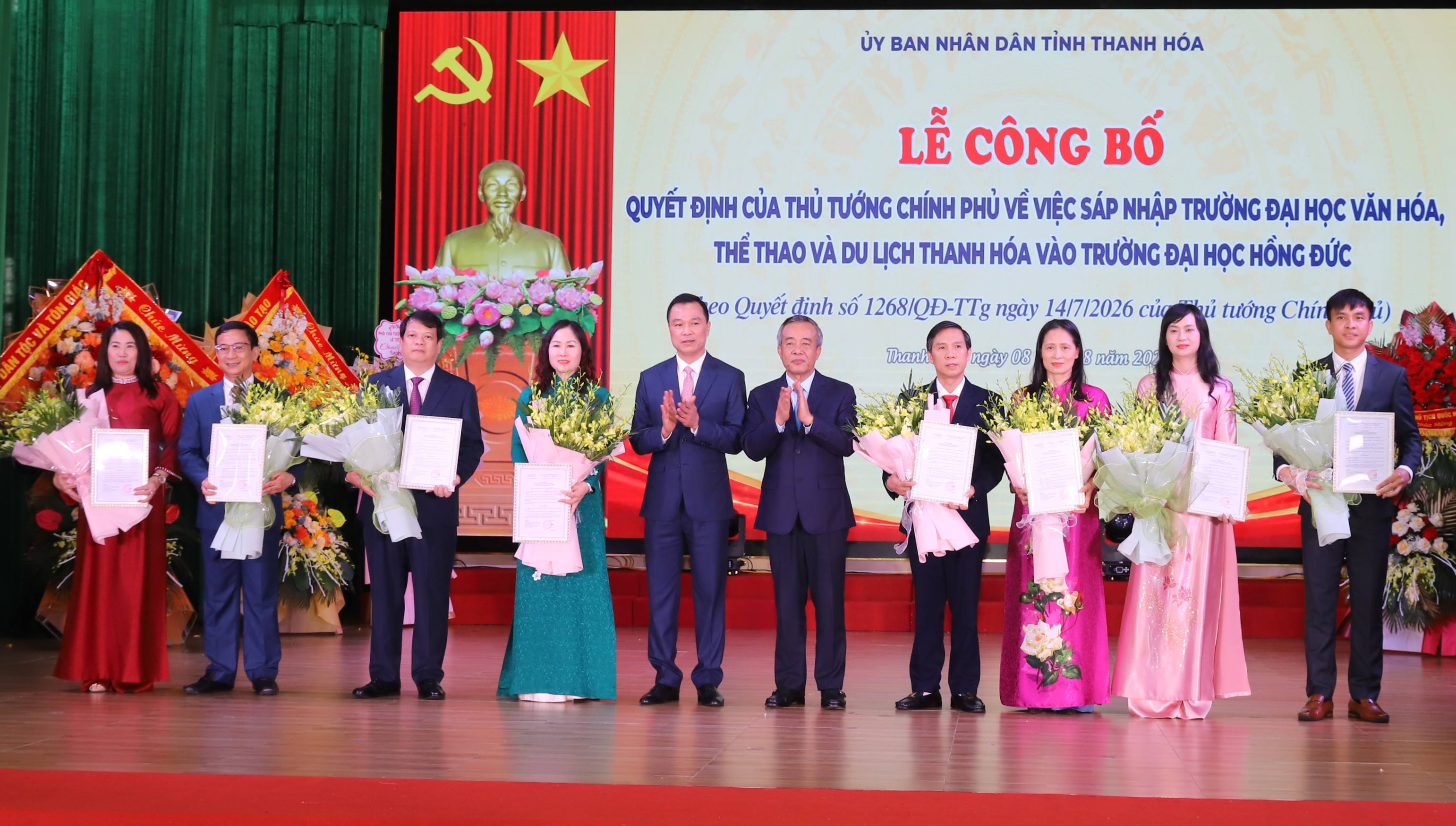 Công bố quyết định sáp nhập Trường Đại học Văn hóa, Thể thao và Du lịch Thanh Hóa vào Trường Đại học Hồng Đức