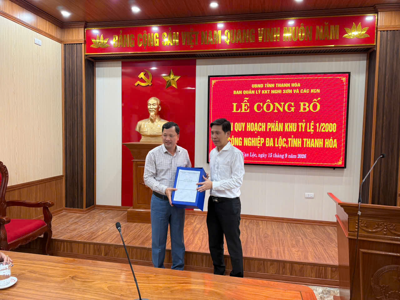 Lễ công bố Quy hoạch phân khu tỷ lệ 1/2000 KCN Đa Lộc, tỉnh Thanh Hoá